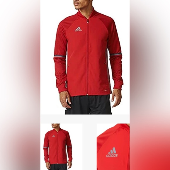 Adidas Condivo 16 Training Jacket Youth, Red/Black/Silverlight - Soccer - Picture 5 of 7